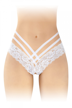 Tanga ouvert Anne - blanc