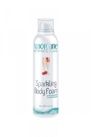 Mousse massage crépitante Vin pétillant Fraise - Amoréane