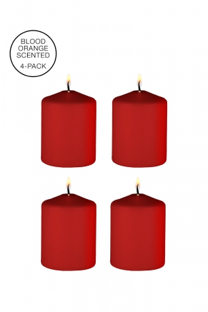 4 bougies SM rouges parfumées - Ouch!