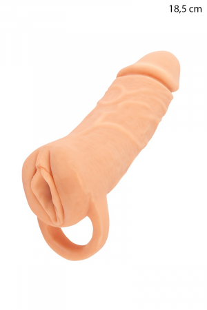 Masturbateur et extension de pénis 18,5 cm - Nature Skin
