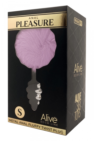 Plug métal Fluffy Twist S mauve - Alive – Image 2