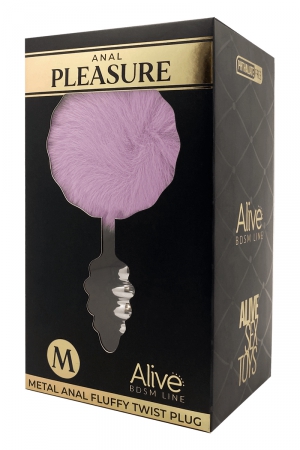 Plug métal Fluffy Twist M mauve - Alive – Image 2