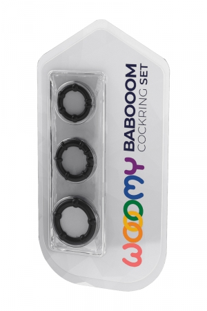 Set 3 Cockrings noir Babooom - Wooomy – Image 2