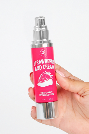 Lubrifiant chauffant goût fraise chantilly - Secret Play – Image 2