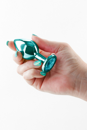 Plug bijou aluminium chromé vert M – Image 4