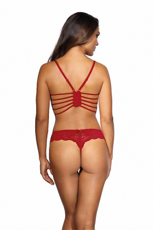 Soutien-gorge dentelle rouge V-9691 - Axami – Image 4