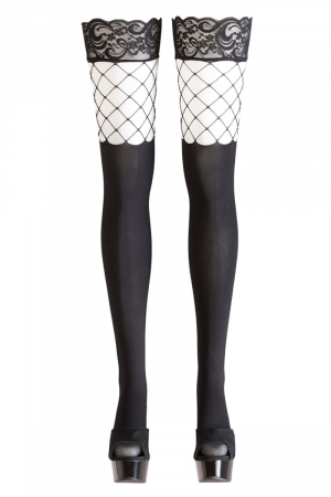 Bas autofixants opaques noir - Cotelli Legwear – Image 4