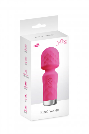 Mini vibromasseur King Wand rose – Image 2