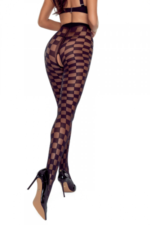 Collants ouverts TI024 20 deniers - noir – Image 2