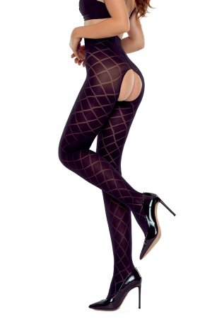 Collants ouverts TI025 40 deniers - noir – Image 4