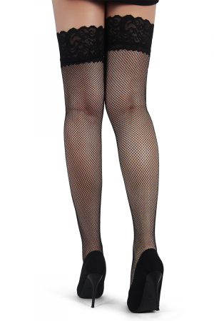 Bas résille jarretière dentelle Noir - Ohyeah – Image 2