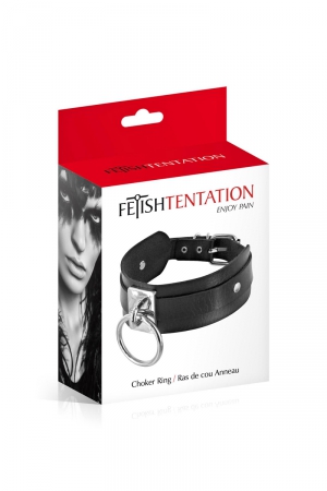 Collier BDSM large avec anneau - Fetish Tentation – Image 2