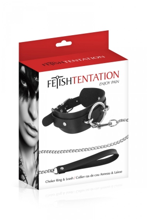 Collier avec anneau & laisse - Fetish Tentation – Image 2
