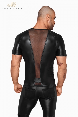 T-shirt wetlook et filet H056 – Image 2