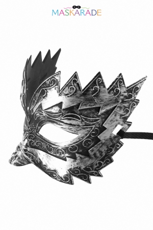 Masque semi-rigide argenté Don Giovanni – Image 2