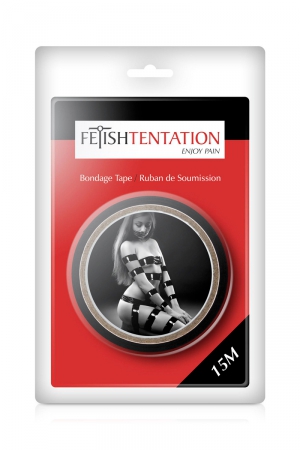Ruban de soumission noir 15m - Fétish Tentation – Image 2