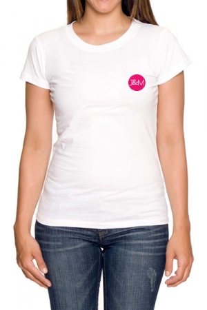 Tee-shirt J&M blanc - spécial femme – Image 2