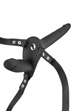 Double gode ceinture noir vibrant - Fetish Tentation – Image 2
