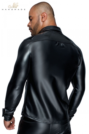 Chemise wetlook et vinyle H064 – Image 2
