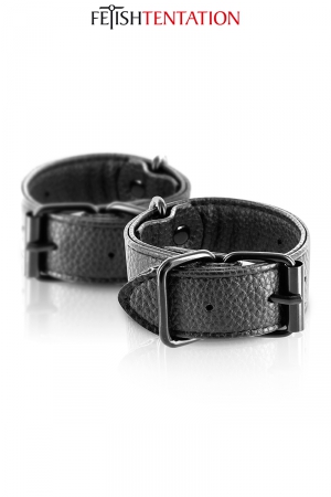 Menottes simili cuir ajustables - Fetish Tentation – Image 2