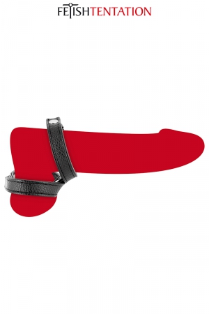 Double cockring simili cuir - Fetish Tentation – Image 4