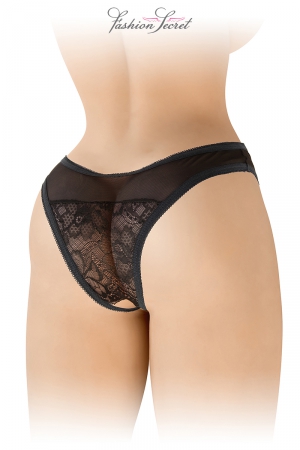 Tanga noir ouvert Ava - Fashion Secret – Image 2