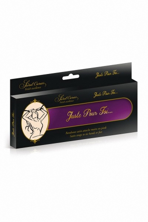 2 liens BDSM satin pourpre - Sweet Caress – Image 2