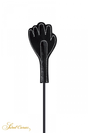 Mini cravache main avec plumes noires - Sweet Caress – Image 2