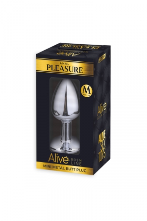 Plug métal bijou noir M - Alive – Image 2