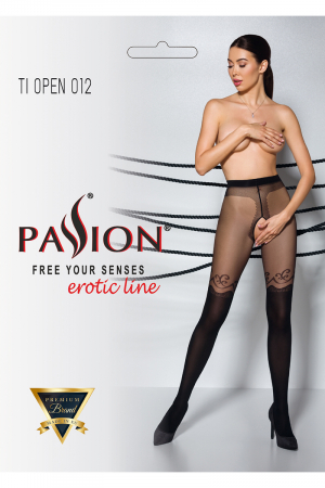 Collants ouverts TI012 20/40 deniers - noir – Image 3