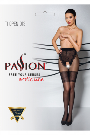 Collants ouverts TI013 20/40 deniers - noir – Image 3