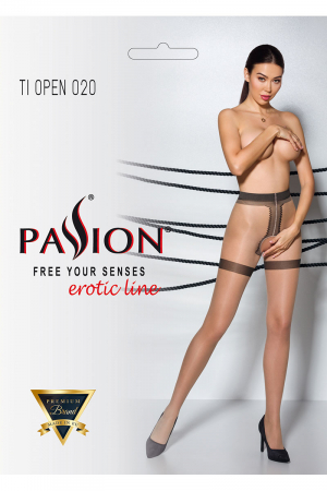 Collants ouverts TI020 20 deniers - beige – Image 3