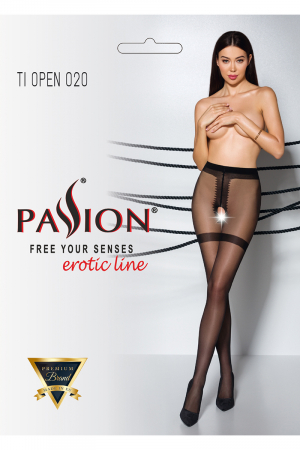 Collants ouverts TI020 20 deniers - noir – Image 3
