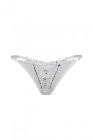 String ouvert à strass blanc – Image 3