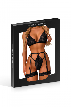 Ensemble 3 pièces en dentelle noir – Image 3