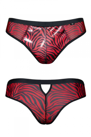 Slip type brésilien zébré rouge et noir - Regnes – Image 3