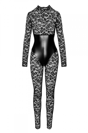 Combinaison corset Enigma F299 dentelle et wetlook – Image 3