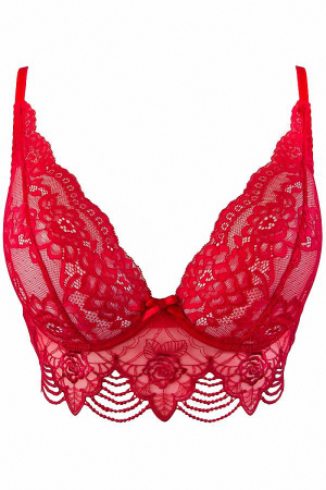 Soutien-gorge dentelle rouge V-9691 - Axami – Image 3