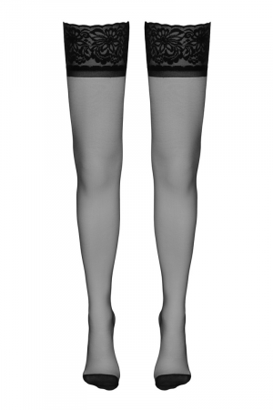 Bas autofixants couture noir 1 - Cotelli Legwear – Image 3
