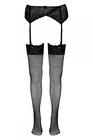Bas résille noir - Cotelli Legwear – Image 3