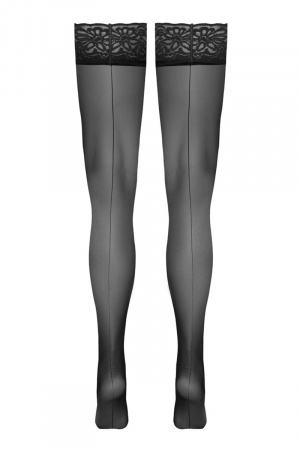 Bas autofixants noir Hold up 3 - Cotelli Legwear – Image 3