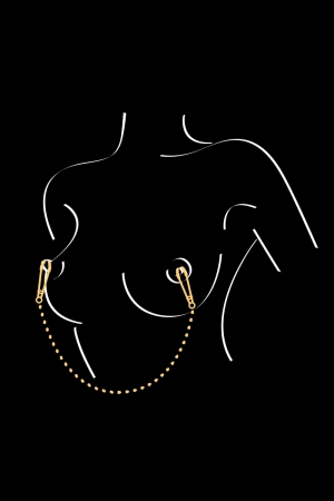 Pinces à seins et chaine argentée – Image 3