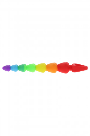 Stimulateur anal Rainbow Heart Beads - Toyjoy – Image 3