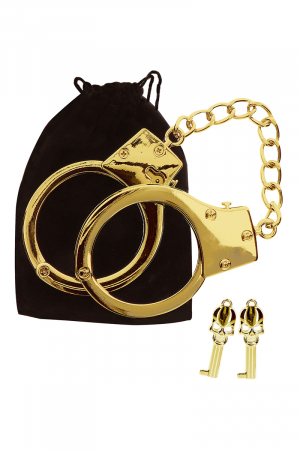 Menottes BDSM plaquées or - Taboom – Image 3