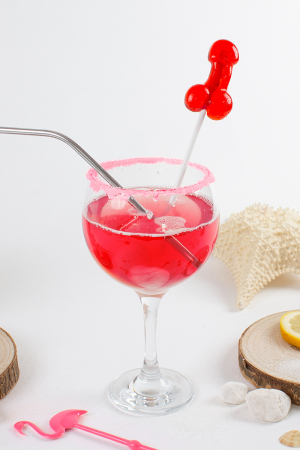 Sucette pénis daiquiri fraise avec alcool – Image 3