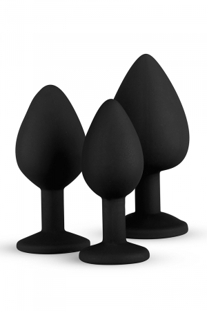 Kit entrainement 3 Butt plugs noir - Easy Toys – Image 3