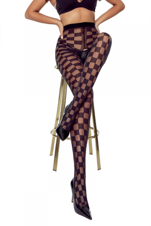 Collants ouverts TI024 20 deniers - noir – Image 3