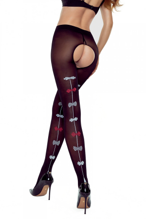 Collants ouverts TI026 20 deniers -noir – Image 3