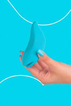 Mini vibro rechargeable DelightfulWave bleu - FairyGasm – Image 3