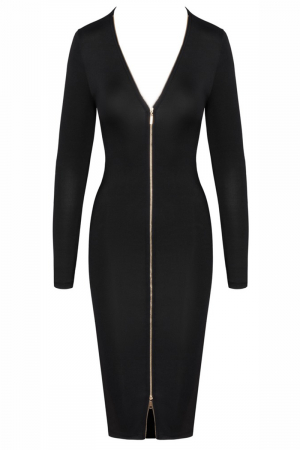 Robe noire à manches longues - Cotelly Party – Image 3